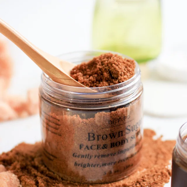 

Private Label Organic Exfoliating Whitening Coffee Facial Scrubs Himalayan Salt Brown Sugar Body Scrub for skincare