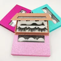 

Dramatic Long 3D Mink Eyelashes 3 Pairs False Lashes Book Custom Package Box With Tweezer