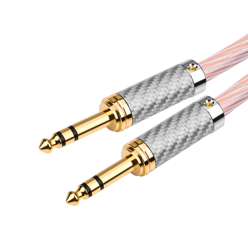 

HIFI 6.5TRS male to male AUDIO cable OCC silver mixed 6.35 stereo TRS two-channel mixer cable