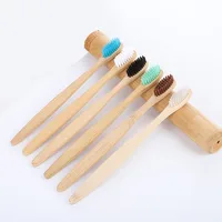 

Customized Print Logo natural bamboo toothbrush Soft Bamboo Toothbrush for kids