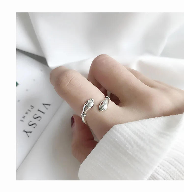 

High Quality S925 Sterling Silver Hug Ring For Women, As the pictures