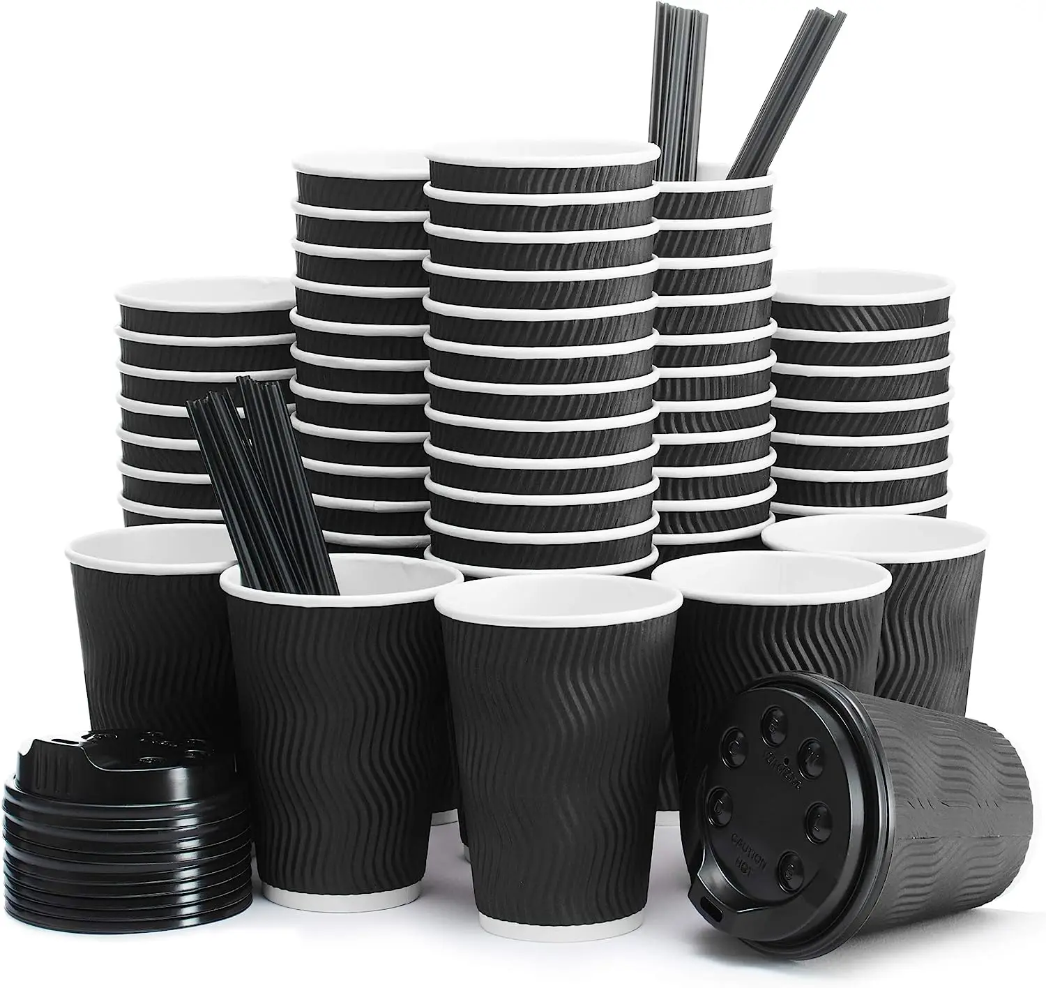 

16 20 22oz Plastic Free Bubble Tea Double Wall Printing Logo Disposable Paper Cup with Lid