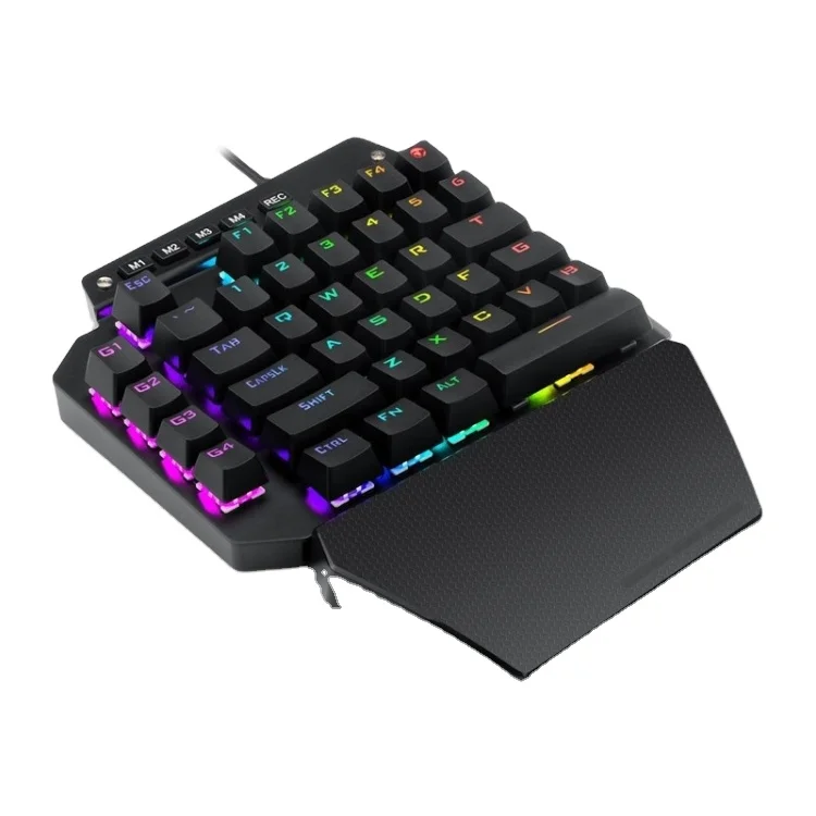 

New Arrival K700 44 Keys RGB Luminous Switchable Axis Gaming One-Handed Keyboard