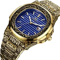 

ONOLA Brand Vintage Wristwatch Waterproof Golden Luxury Men Watch