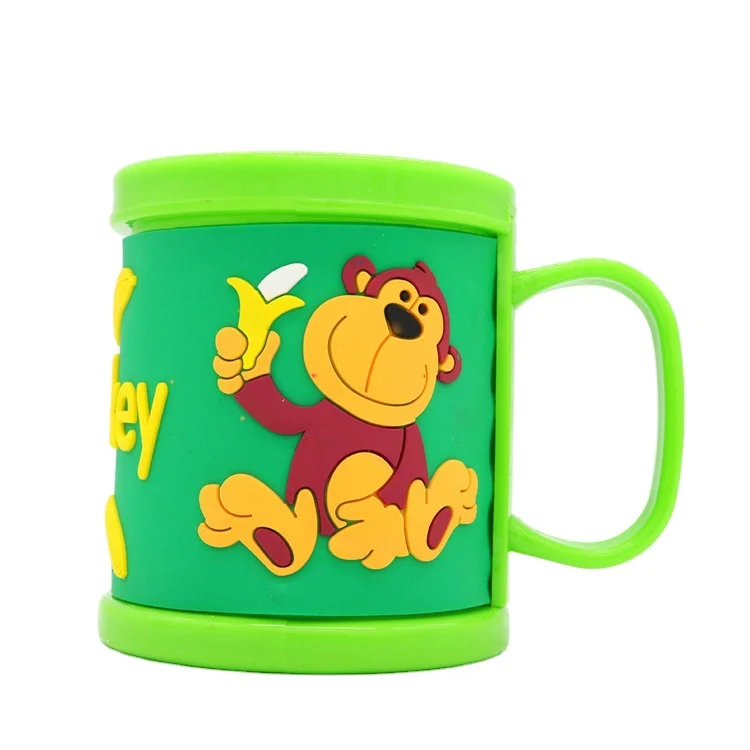 

Custom logo Single Wall Plastic Travel Mug 350ml Drink Water Mug, Black, red, green etc
