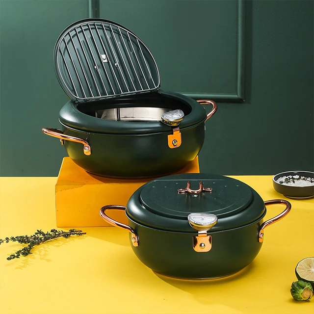 

Customizable cooker with oil filter stainless steel deep-fried in kitchen Tempura Fryer Pan fry pot