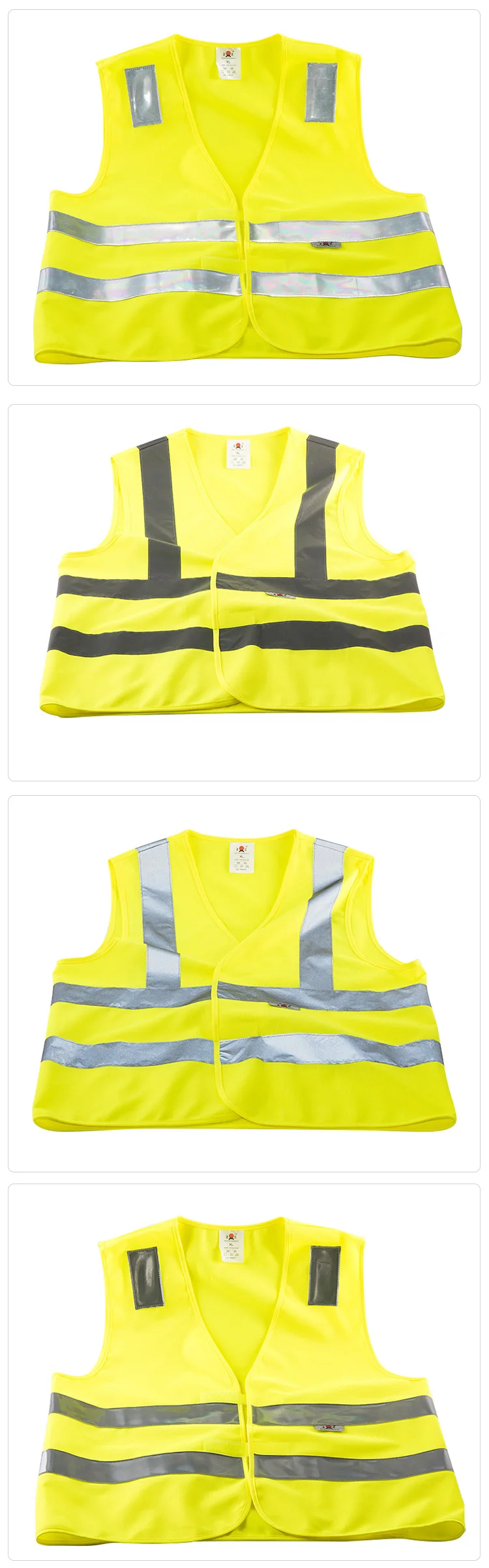 orange LOGO print vest Reflective Strips reflective safety jackets