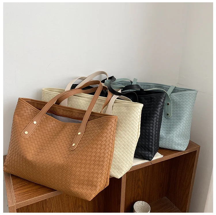 

Factory Directly Price Luxury Designer Bags Solid Color Diamond Korean Style Handbags Women Oversize Tote, Stock colors