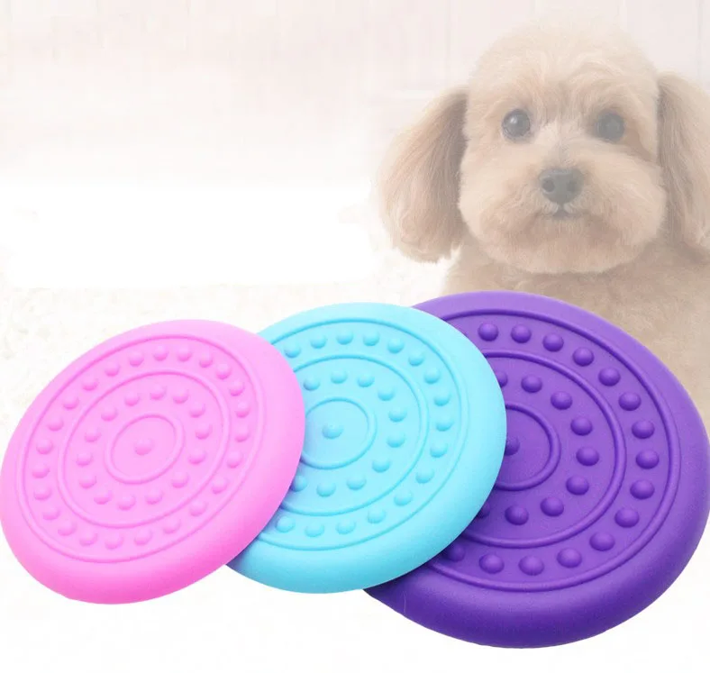 Funny Interactive Dog Flying Discs Large Dog Silicone Soft Training