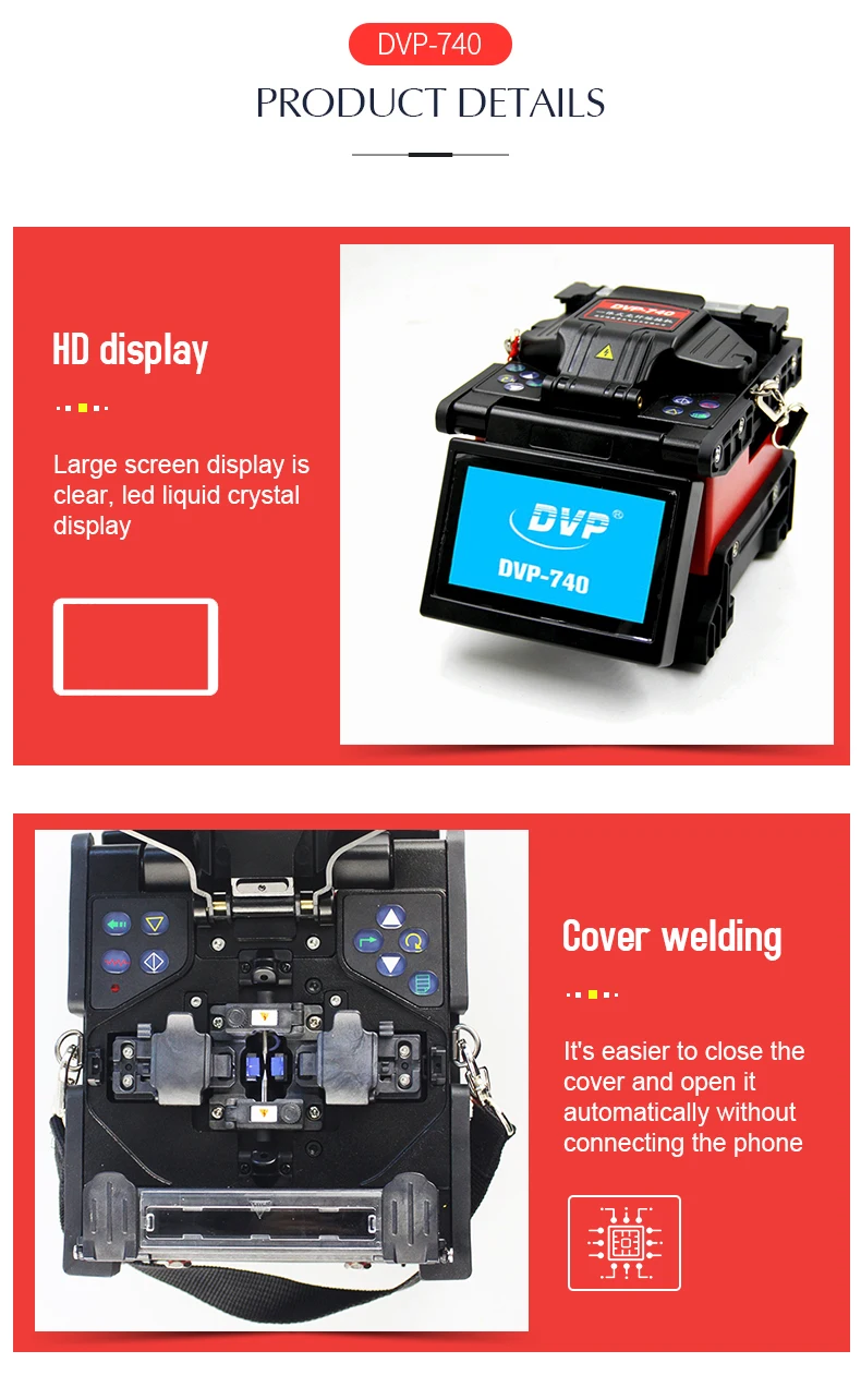 Ftth Fiber Cable Tool Device DVP 740 750 760 Fusion Splicing Machine optical fusion splicer