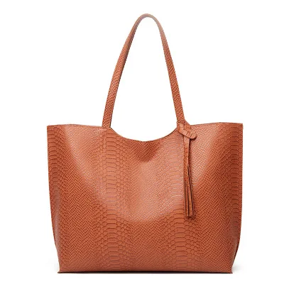 

2021 Luxury Leather large capacity tote handbag Ladies hand Bag for Women, Picture color