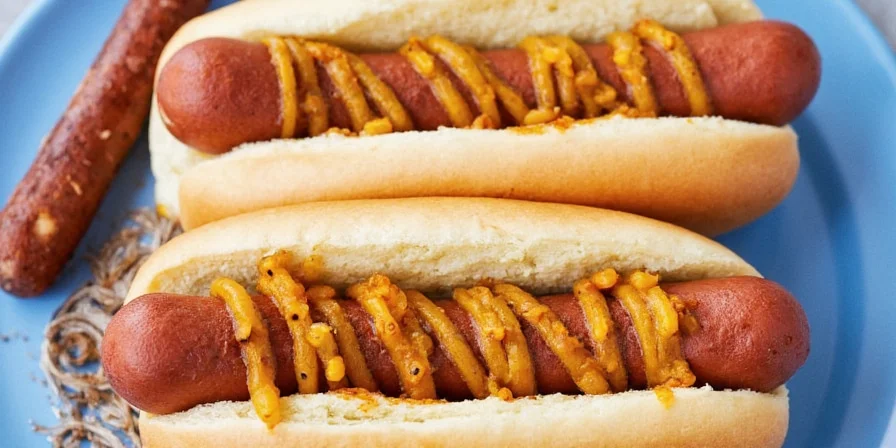 International spice jars next to hot dogs