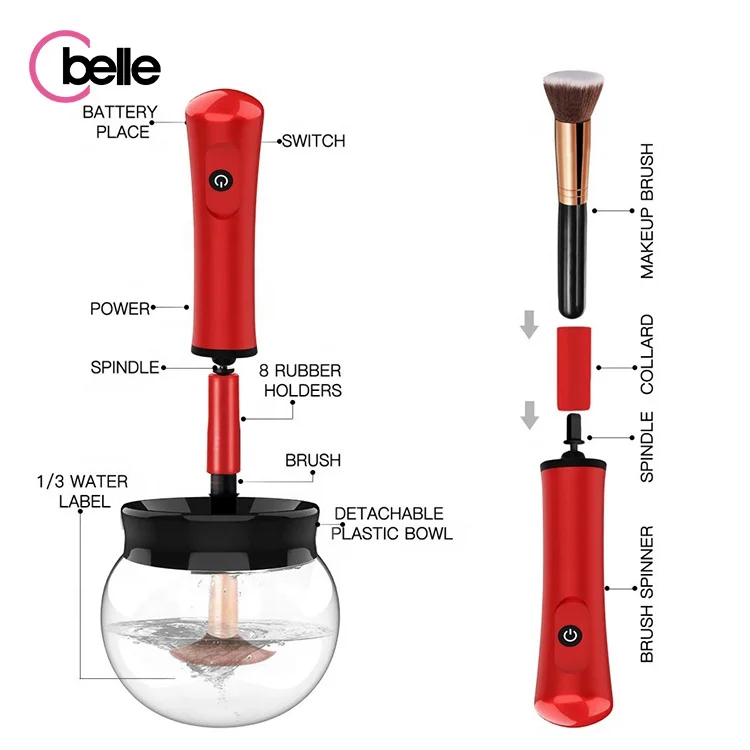 Electric Wash Easy To Clean Makeup Brush Cleaner And Dryer Set