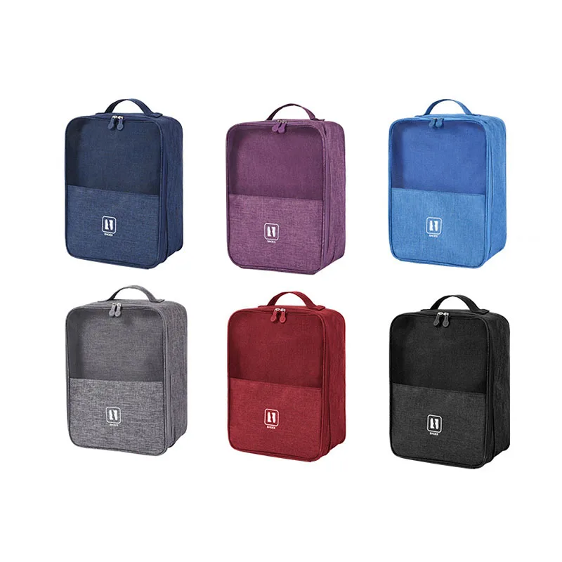 Durable High Quality Customized Logo Sports Shoe Bags with Zipper Close For Travel