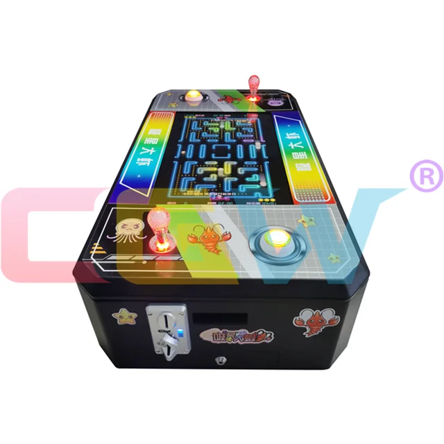 

2021 CGW Retro Arcade Pacman Coin Operating Arcada Consola Video Game Machines/Coin Push Arcade Games Machine Ready To Ship, Metal color could be customized