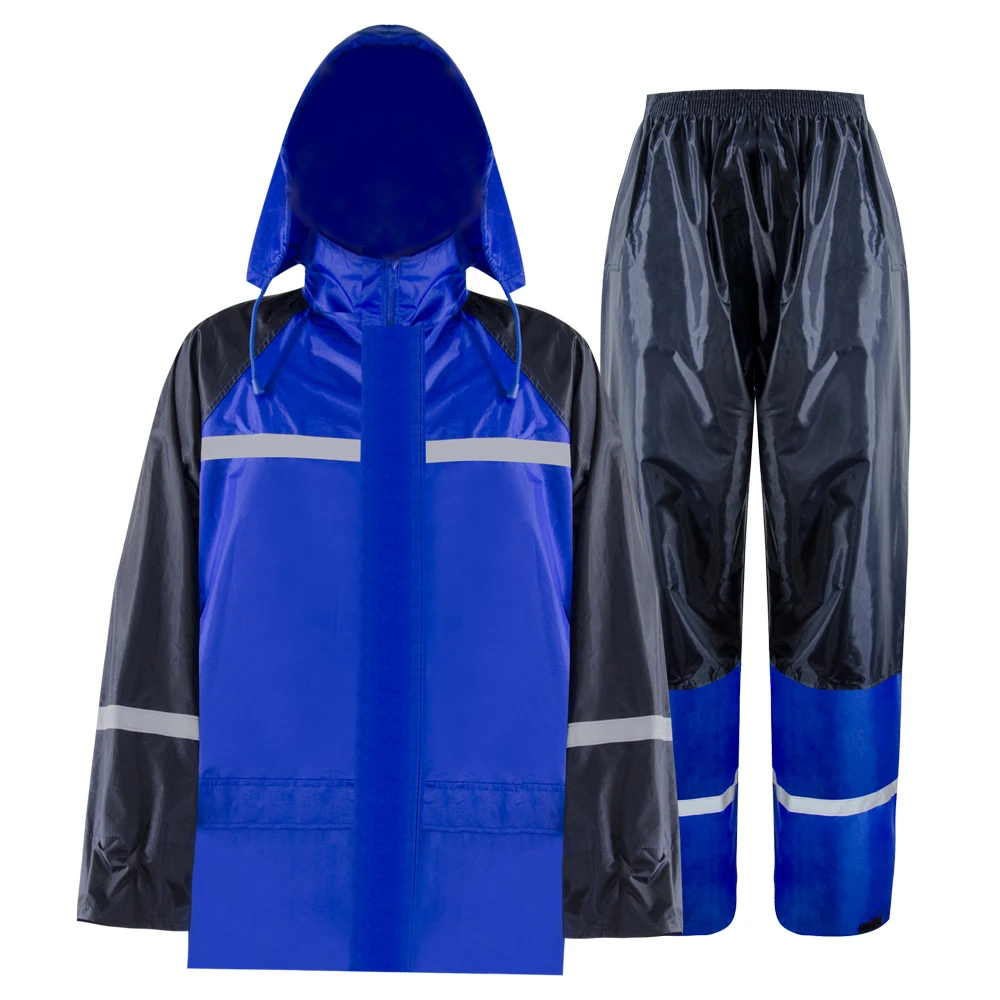 Zuja Pvc Rain Pants Suit Security Safety Raincoat Reflective Raincoat