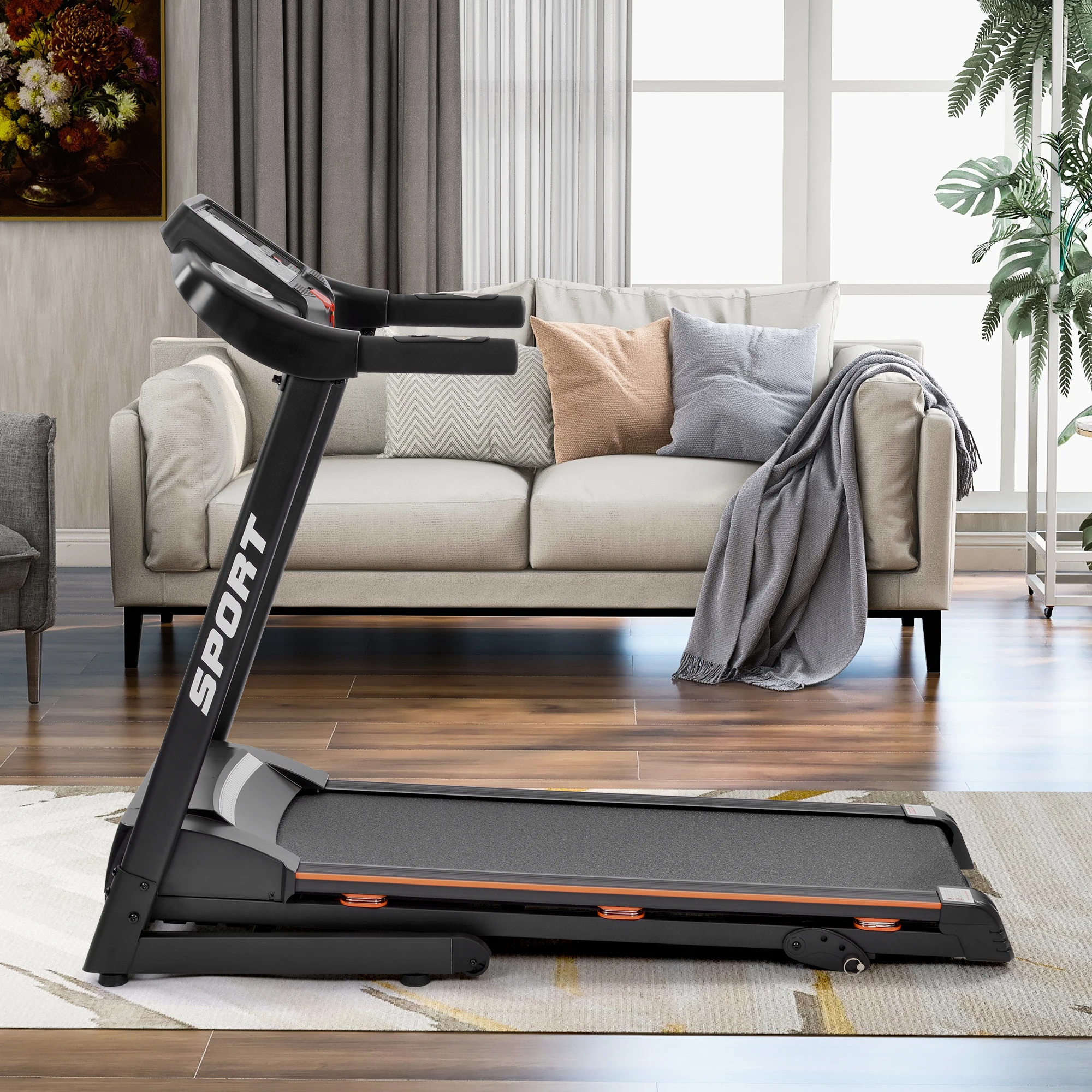 

Folding Home Use Running Machine Wider Runway Treadmill