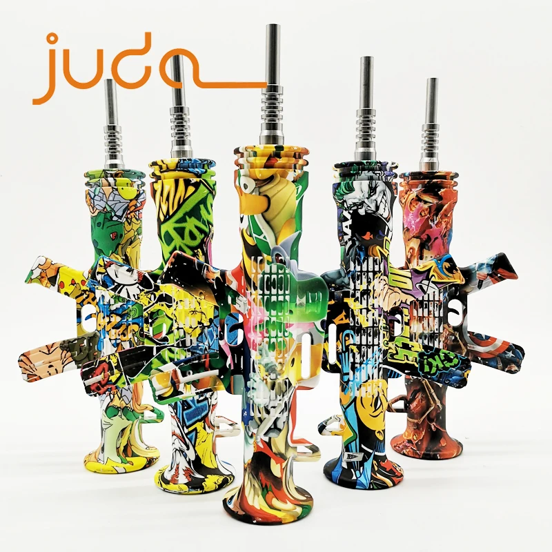 

Smoking silicone pipe food silicone soft environmental protection durable easy to install smoking pipe weed