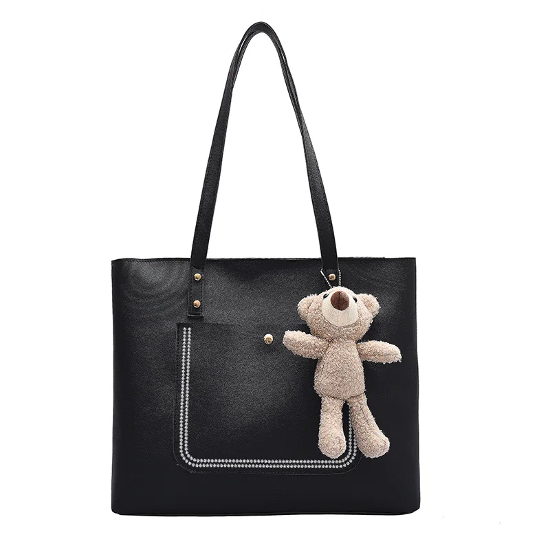 

2020 women's new winter pu fashion shoulder bag large capacity tote bag Korean version leather tote bag