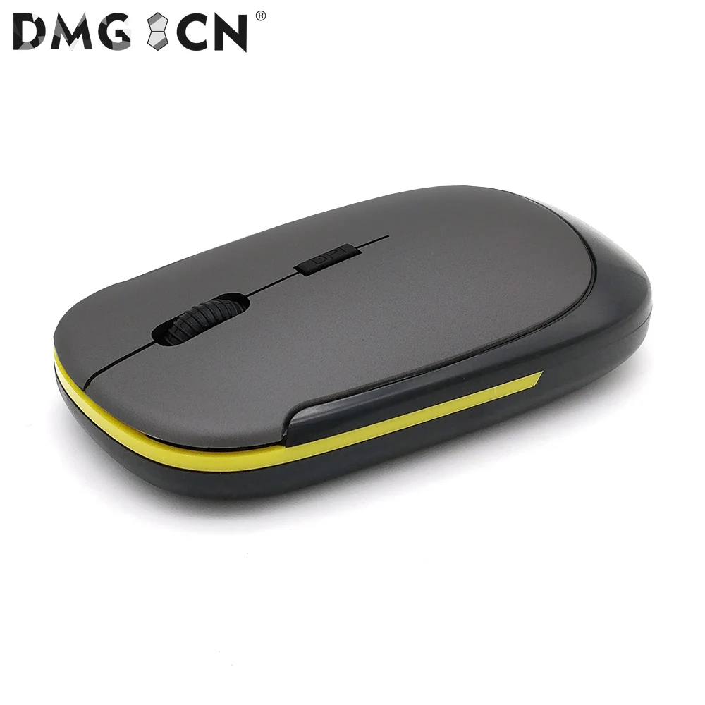 

Wireless Mouse Smooth Optical Gaming Mouse Mini Ultra Slim Wireless Usb Receiver Changeable 1600DPI, Black/silver/gray /black white