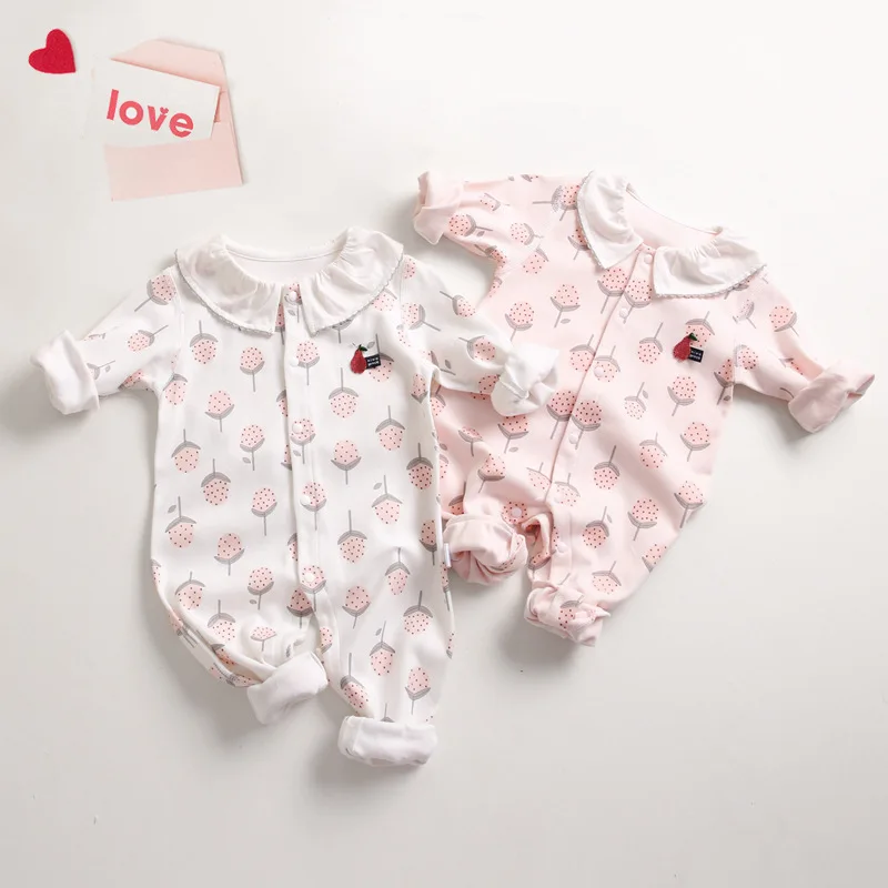 

Autumn Girls' Romper Newborn Underwear Cute Casual Cotton Korean Baby One Piece Clothes Ins Popular