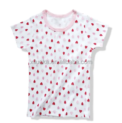

Wholesale Boutique Short Sleeve Girls T-shirts O-neck Blank Girls T Shirt