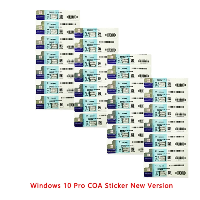 

Windows 10 Pro COA Sticker New Version Blue Sticker DHL Free Shipping Win 10 Pro