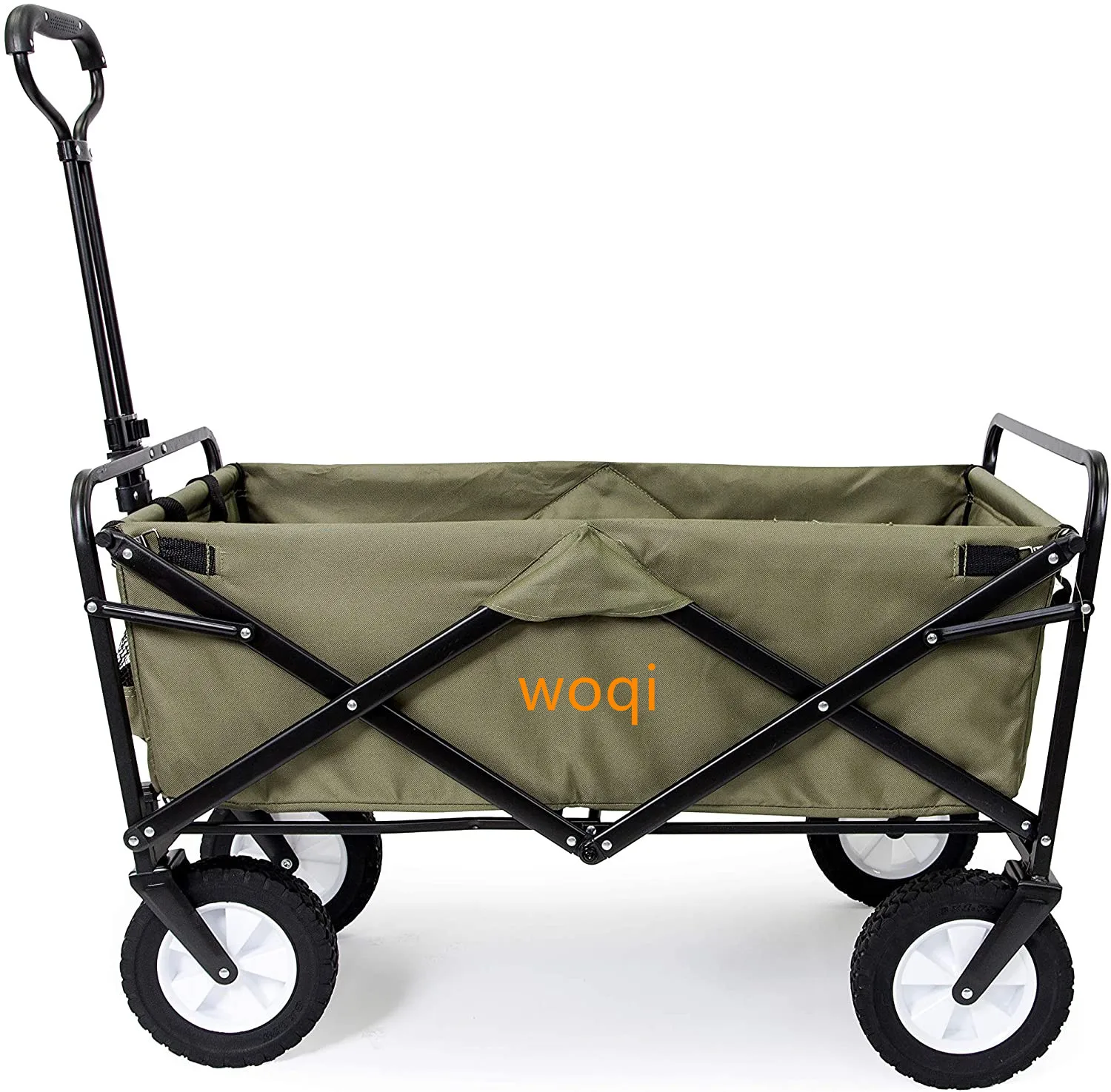 

Woqi Foldable Trolley Utility Wagon Beige Portable Trolley Cart for Beach outdoor Garden, Customized