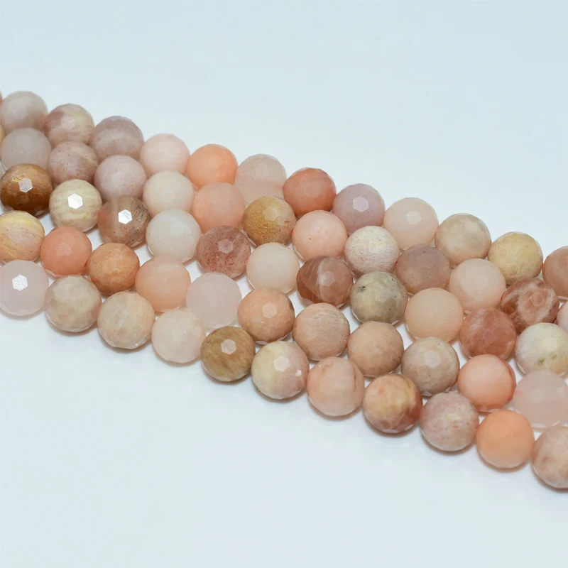 

Trade Ansurance 8mm High Quality Faceted Sun Stone Loose Beads