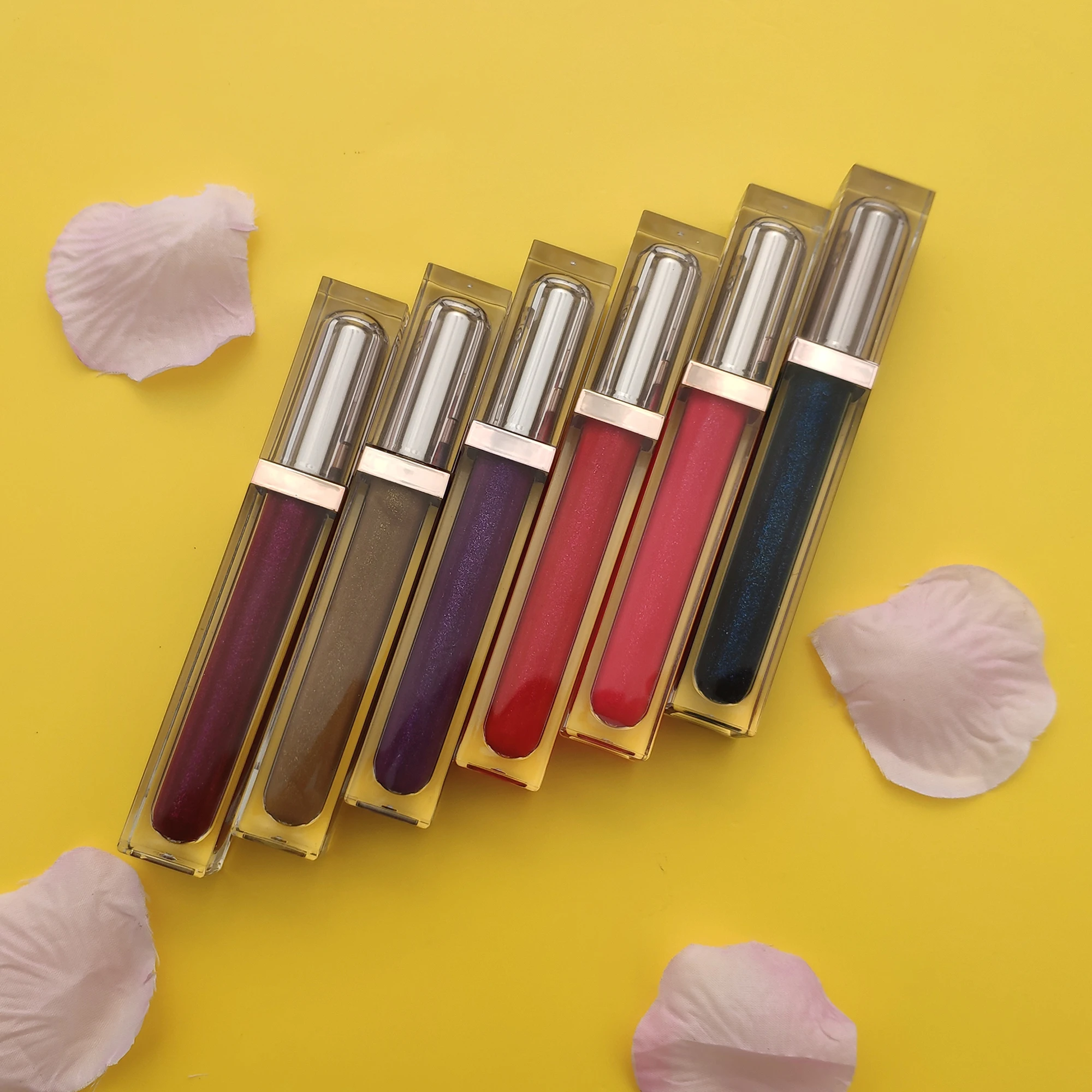 

2021 New Makeup Cosmetics Liquid Vegan Custom Lip Gloss Private Label Clear Glitter Moisturizing Plumping Lip Gloss