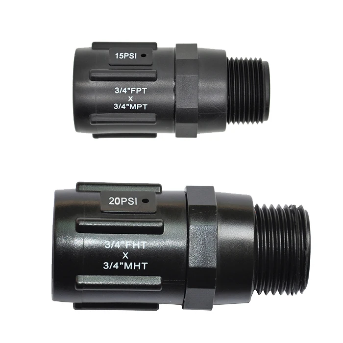 

3/4'' Female thread pressure regulator in drip irrigation system, Red&green
