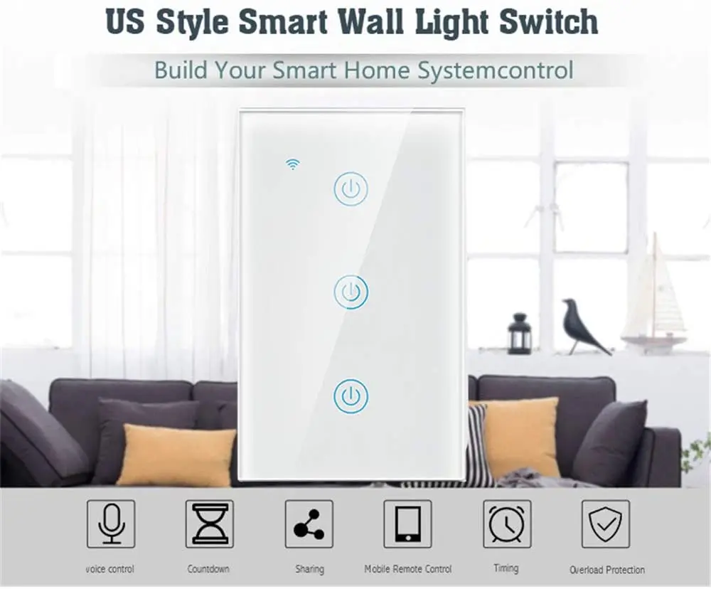 Zigbee 3 Gang 3 Way Smart Wifi Light Switch Wifi Remote Control Switch/Wifi Smart Wall Switch - ANKUX.COM