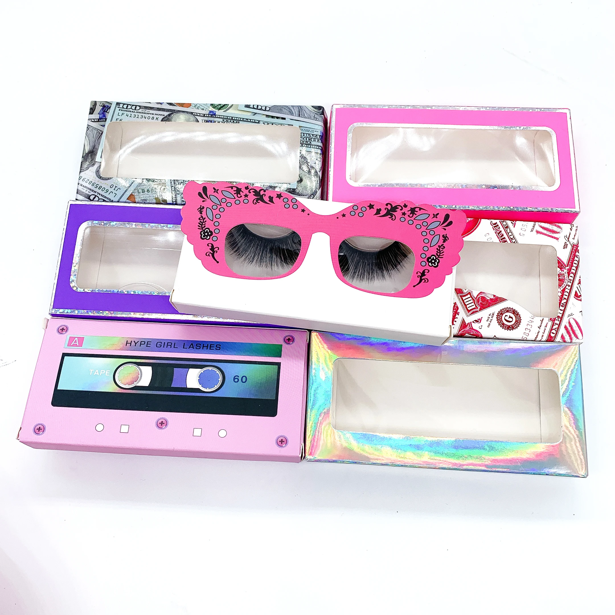 

2021 new arrivals lash boxes cheap eyelash vendors sale eyelashes, Black color