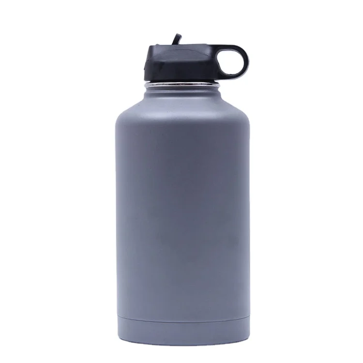 

64oz stainless steel wide mouth thermos vacuum flask waterproof sports water bottle, Black, white, green and custom color