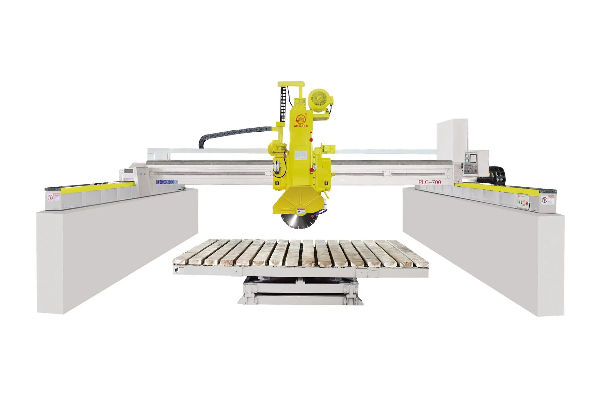 Top quality  PLC-700 Laser Bridge Stone Cutting Machine with  Blade Tilt 45 Degrees