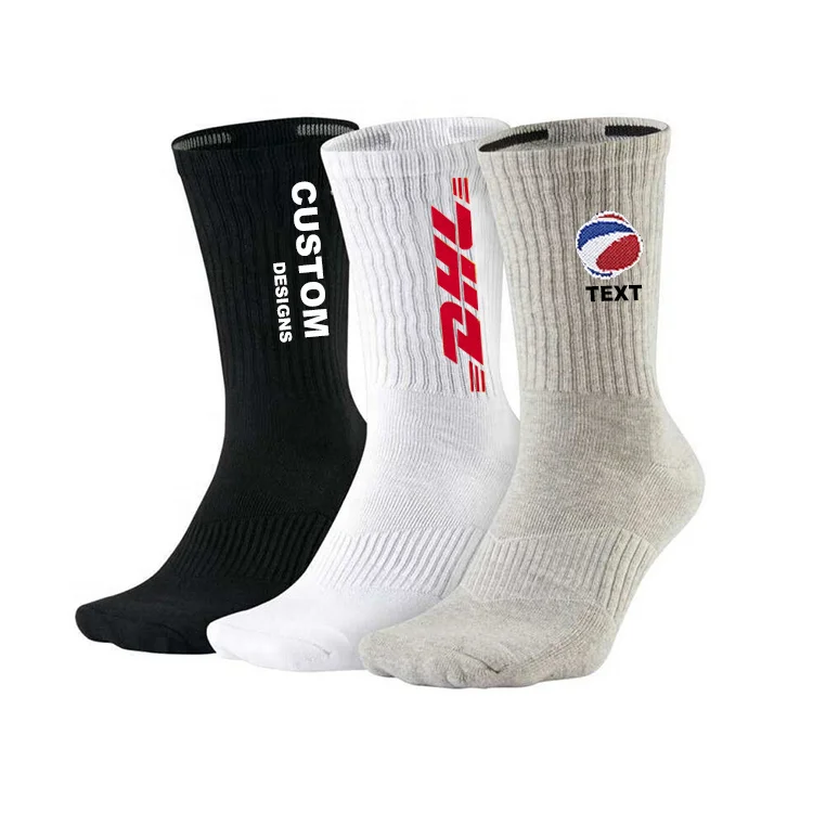 

OEM Service Men Socks Crew Low Cut Long Logo Socks Custom Make Basketball Soft Sox Socks Custom Logo