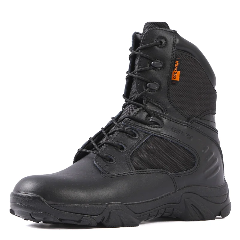 

Hight Quality Military Boot Manufacturer Supply High Ankle Desert Combat Army Military Boot, Black brown coffee