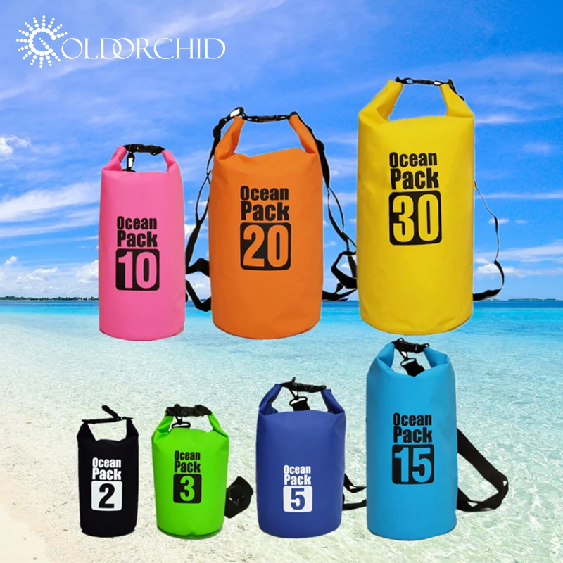 

Camping and Hiking Ocean Pack Waterproof Dry Bag Various Colors 30L Backpack Bag Outdoor Unisex Solid Accept Customized Logo