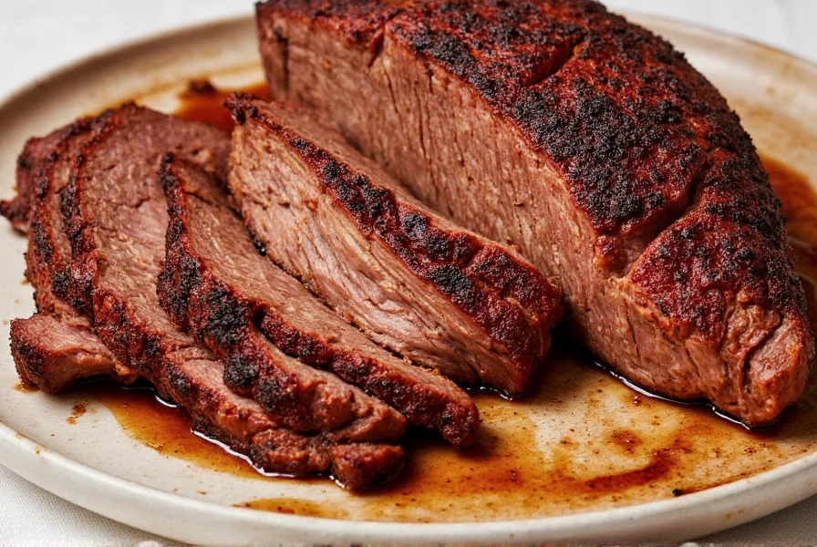 Beef brisket resting on cutting board