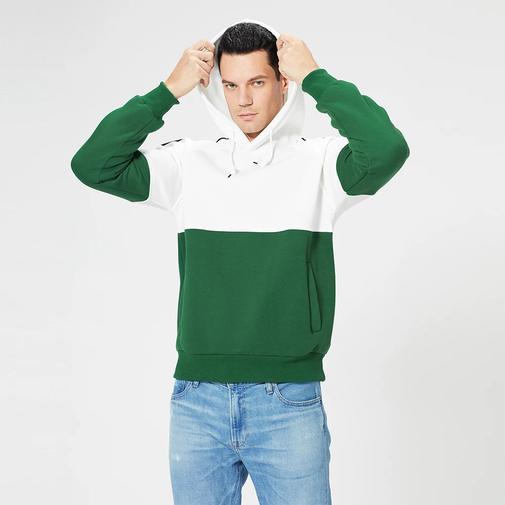 

men pullover hoodies custom french terry color block comfortable skin friendly hoodie