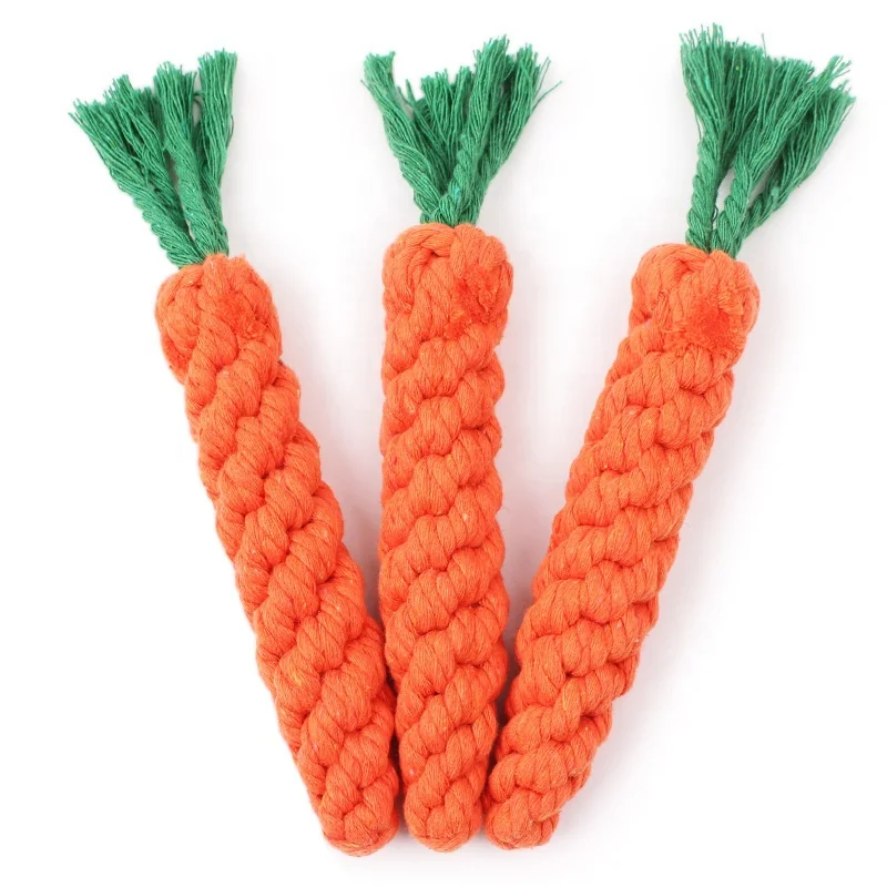 

Pet Carrot Toy Molar Cotton Rope Dog Chew Toy, Picture showed