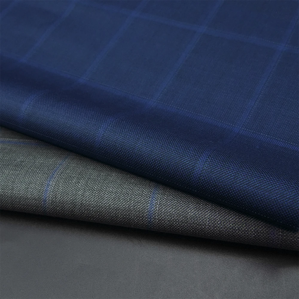 Exquisite STOCK Worsted Merino Wool Fabric Blend Wool/Polyester Fabric for Men's Suits Garments