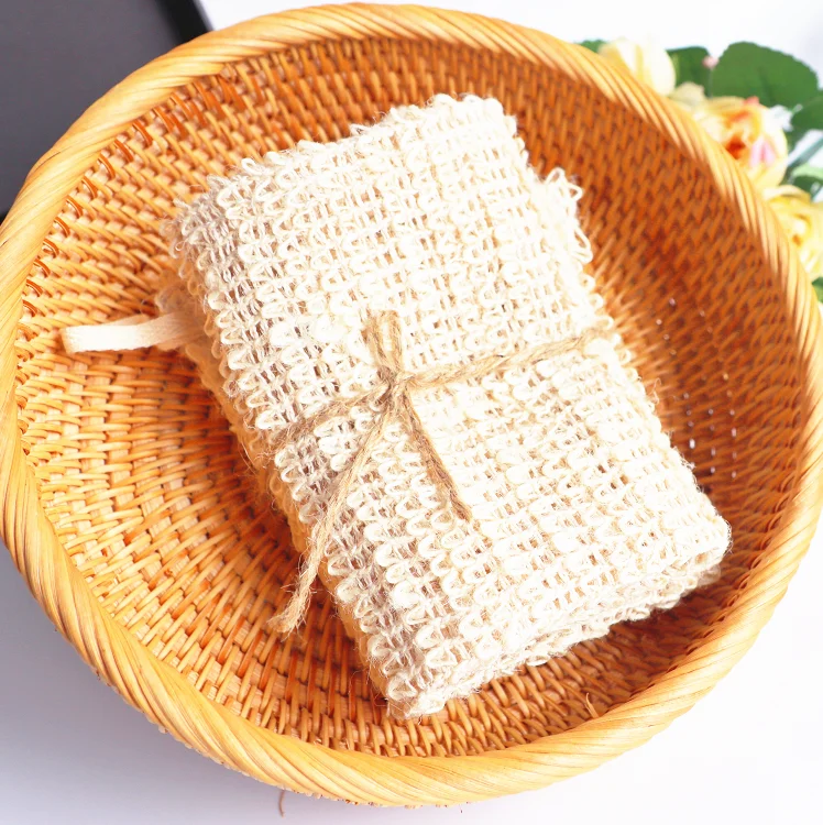 

Eco friendly Natural exfoliating washcloth sisal bath shower cleaning towel