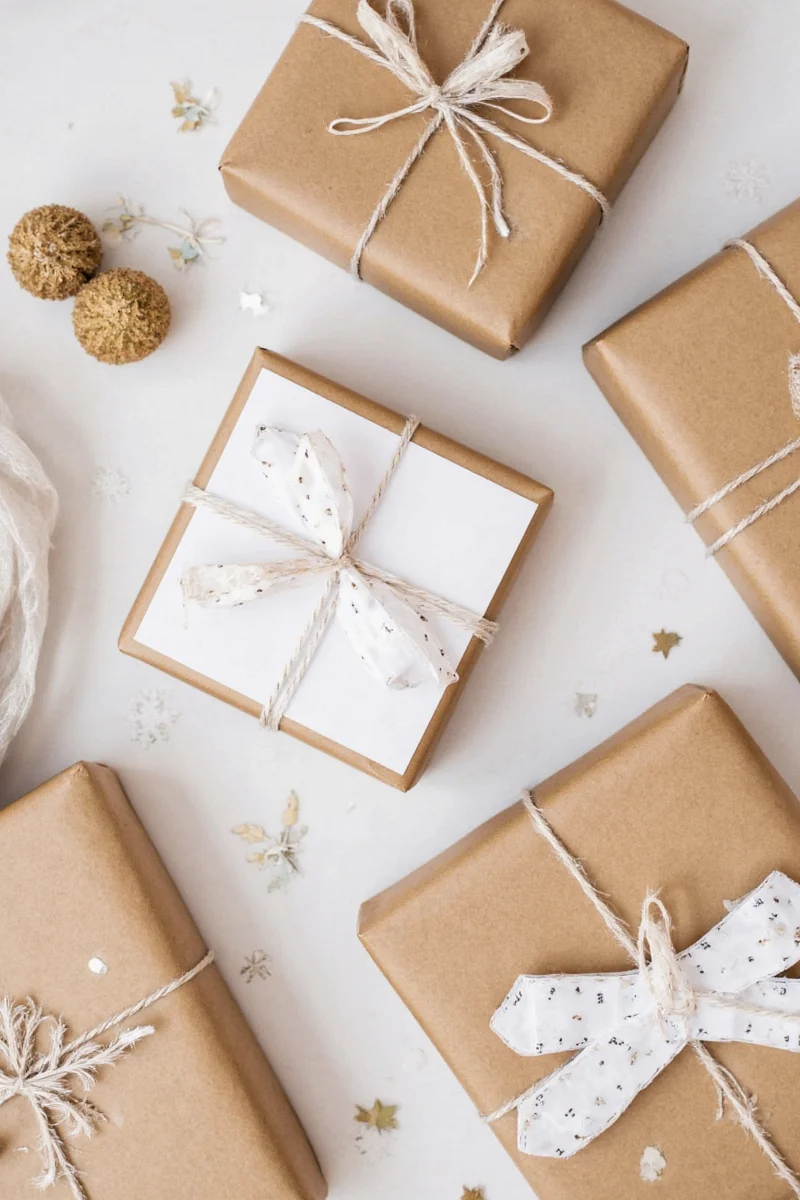 Brown paper decorated with child's drawings
