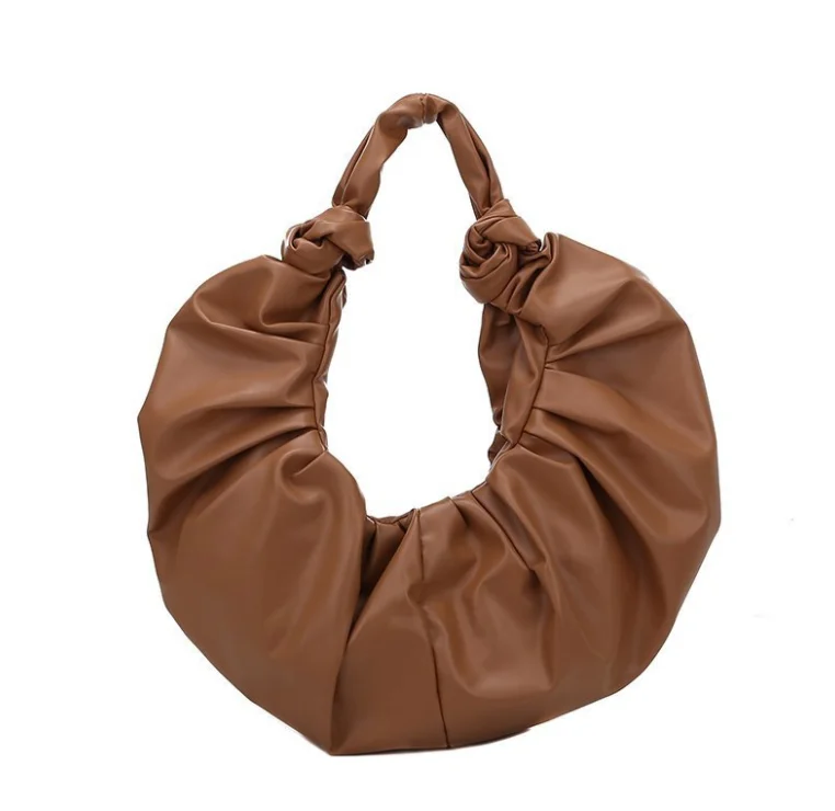 

2021 New Fashion Women's Bag Trendy Pleated One-shoulder Diagonal Women's Bag Large Capacity Vintage Single-horn Handbag YGC-433