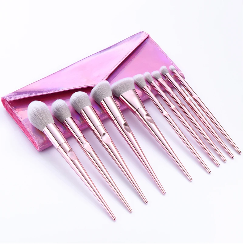 

Cotton Spoolie Cartoon Beauty Fingerprint Makeup Brush Rose Gold Private Label Sticker Set Moon Makeup Brush Set