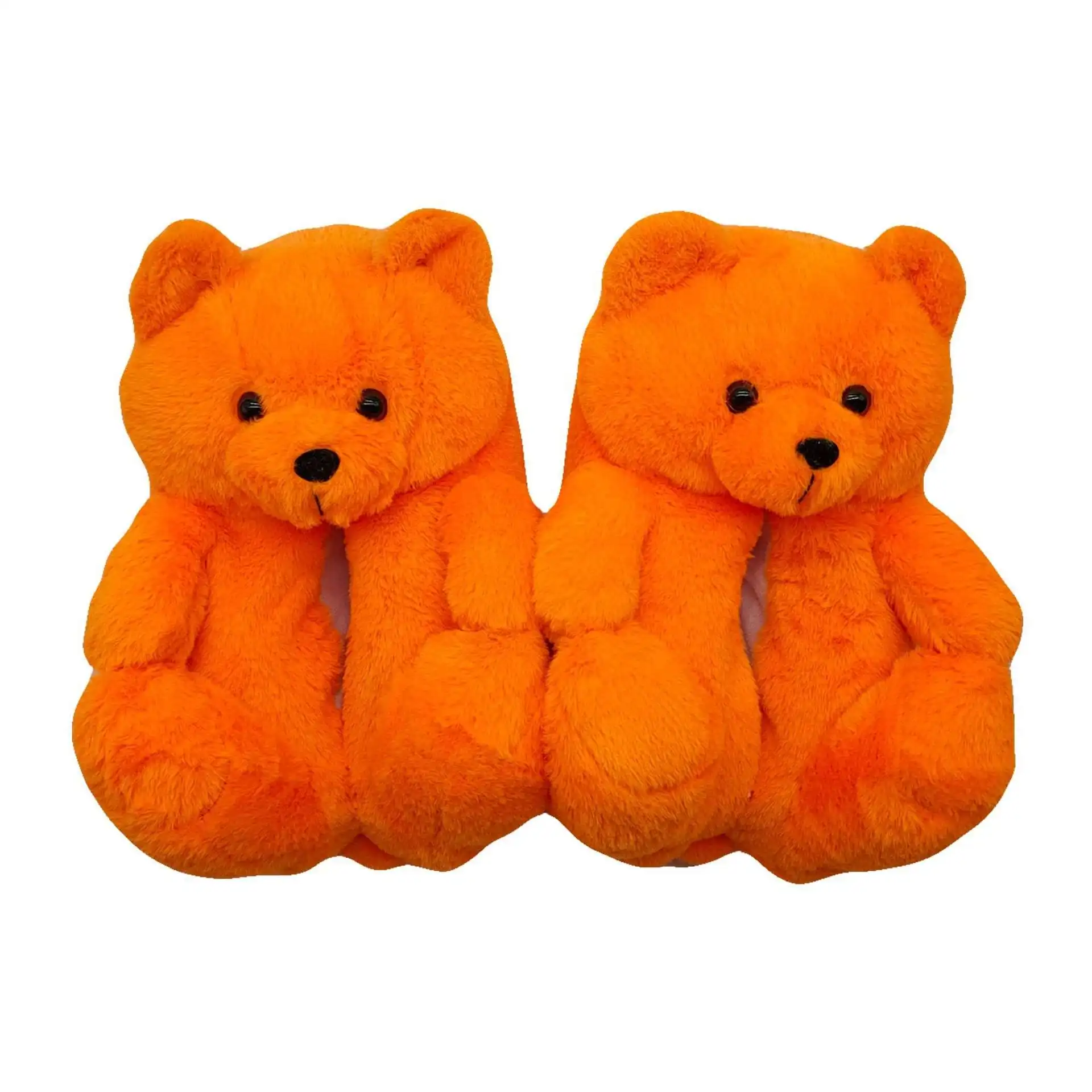 

Teddy bear slippers Women household teddy bear slippers colorful house slides custom soft warm women slippers, Picture