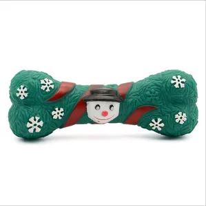 Image of New Designer Eco-Friendly Pet Bone Toy Shape Rubber Material Christmas Pet Toy