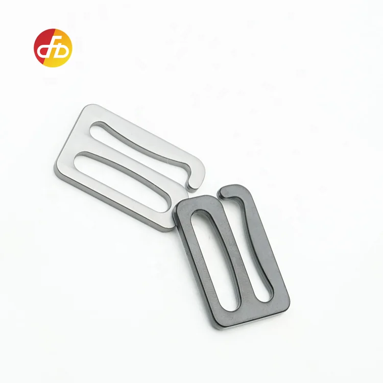 

China Factory Wholesale Custom High Quality Metal G hook Adjustable Slide Buckles Bag Hook 24mm 19mm, Matt black nickle