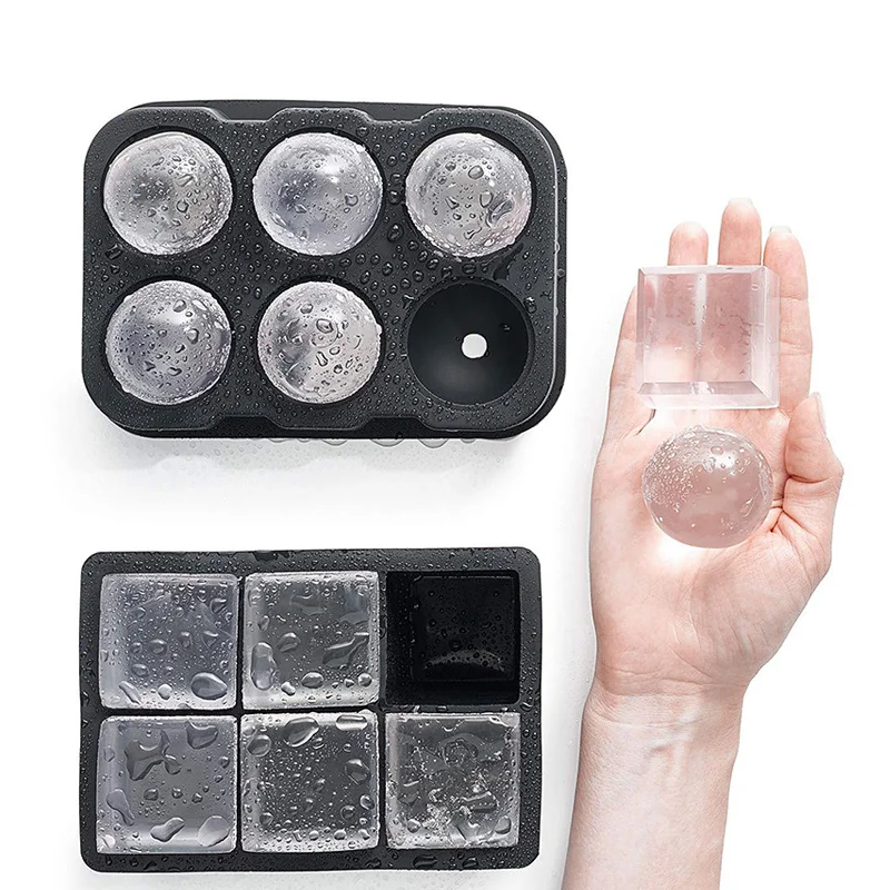 

2022 Custom Giant Round Whisky Ball Ice Mold Silicone Ice Cube Tray, Dark, red, green, purple, pink etc...